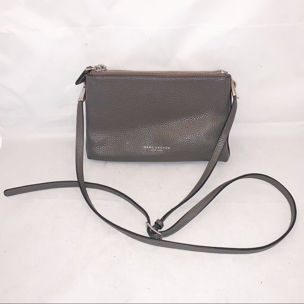 Marc Jacobs New York Gray Pebble Leather Crossbody